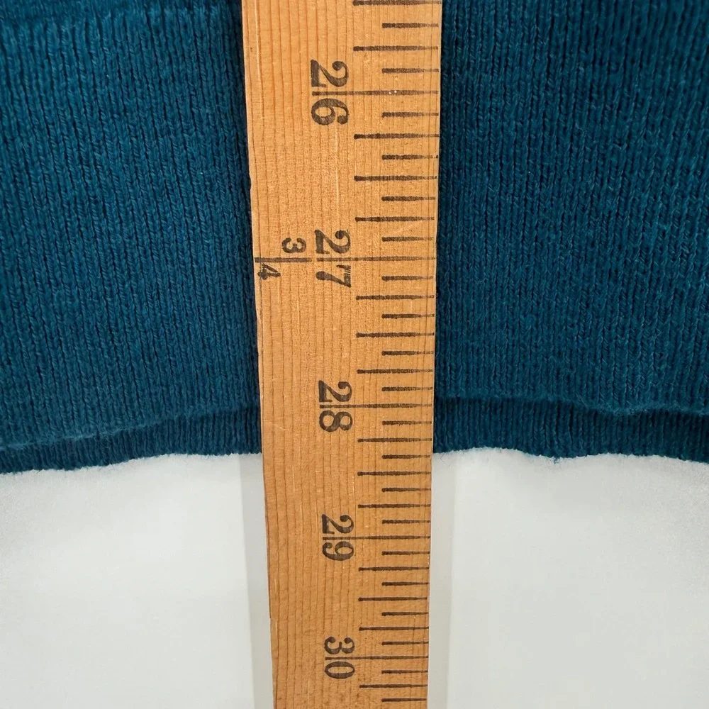St. John's Bay Sweater Mens L Majolica Blue V-Neck Super Soft Cotton Blend 5602